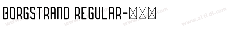 Borgstrand Regular字体转换